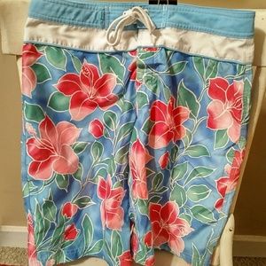 BEACH RAY'S TROPICAL THEMED BEACH/BOARD SHORTS