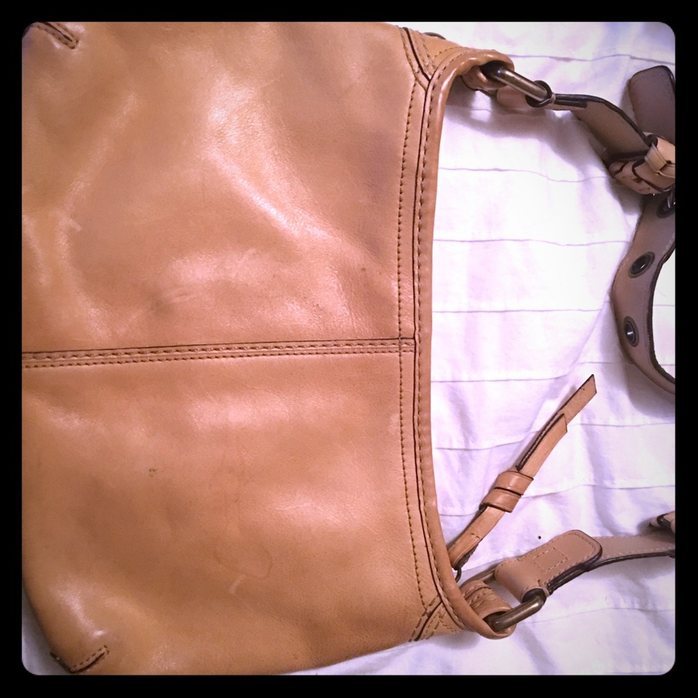 Vintage tan Coach handbag