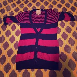 Pink and Navy cardigan
