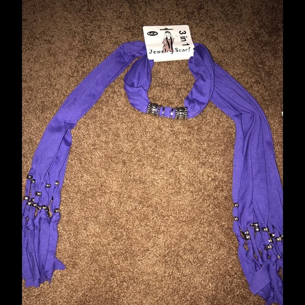 Pure purple jewelry scarf.