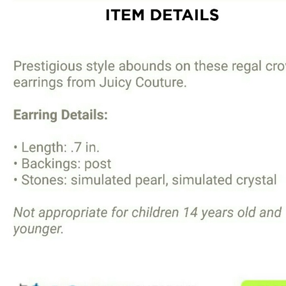 Juicy Couture Earrings - Picture 4 of 4