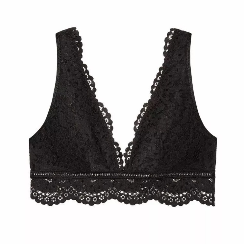 Victoria's Secret Deep V Crop Lace Bra