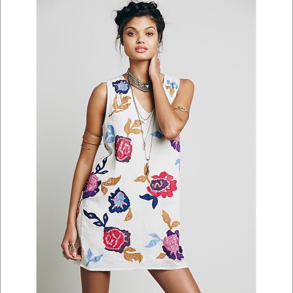 Free People Embellished Shift Dress