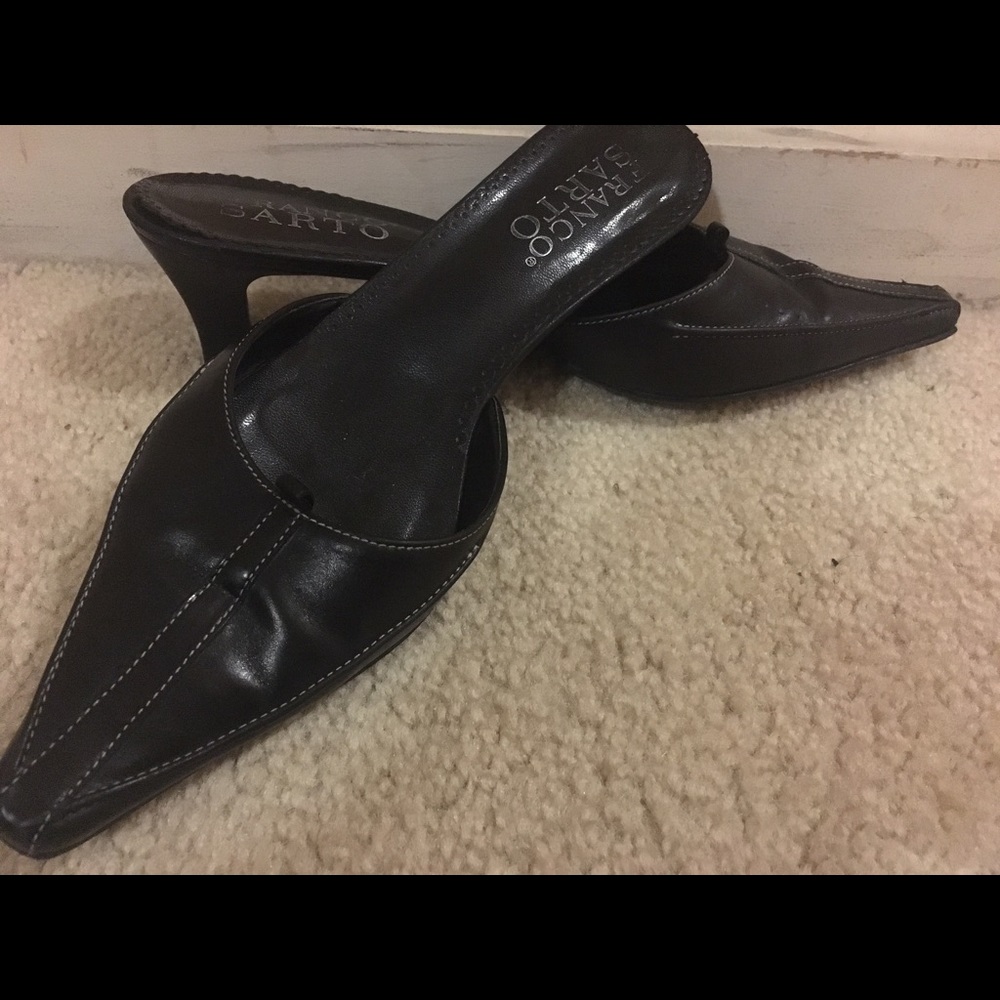Gently worn Franco Sarto black mule