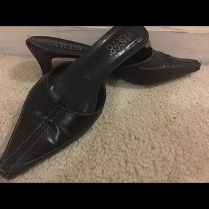 Gently worn Franco Sarto black mule
