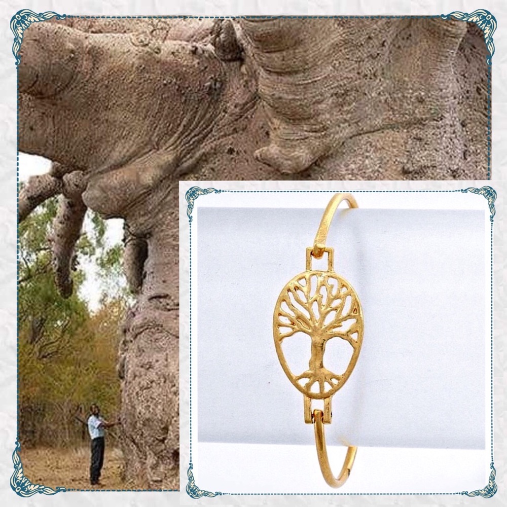 🌿✨Tree of Life 14k Gold Cuff Bracelet Bangle