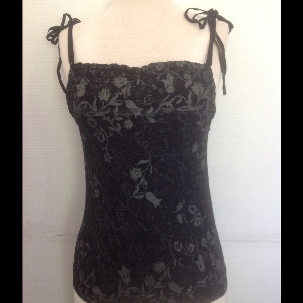 Nay Ked Top Spaghetti Straps Black Small