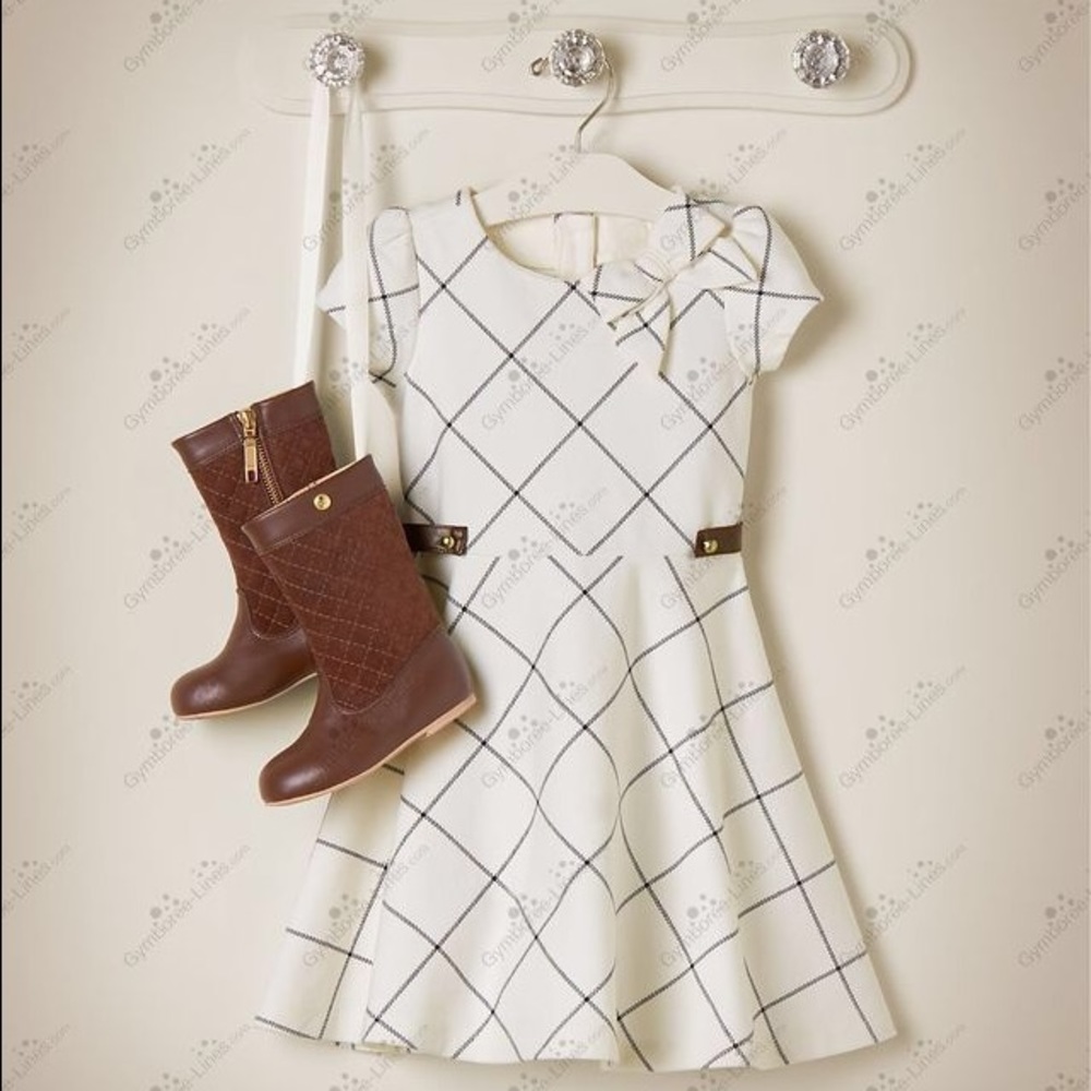 Windowpane Ponte Dress-Janie and Jack-EUC-size 12