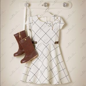 Windowpane Ponte Dress-Janie and Jack-EUC-size 12