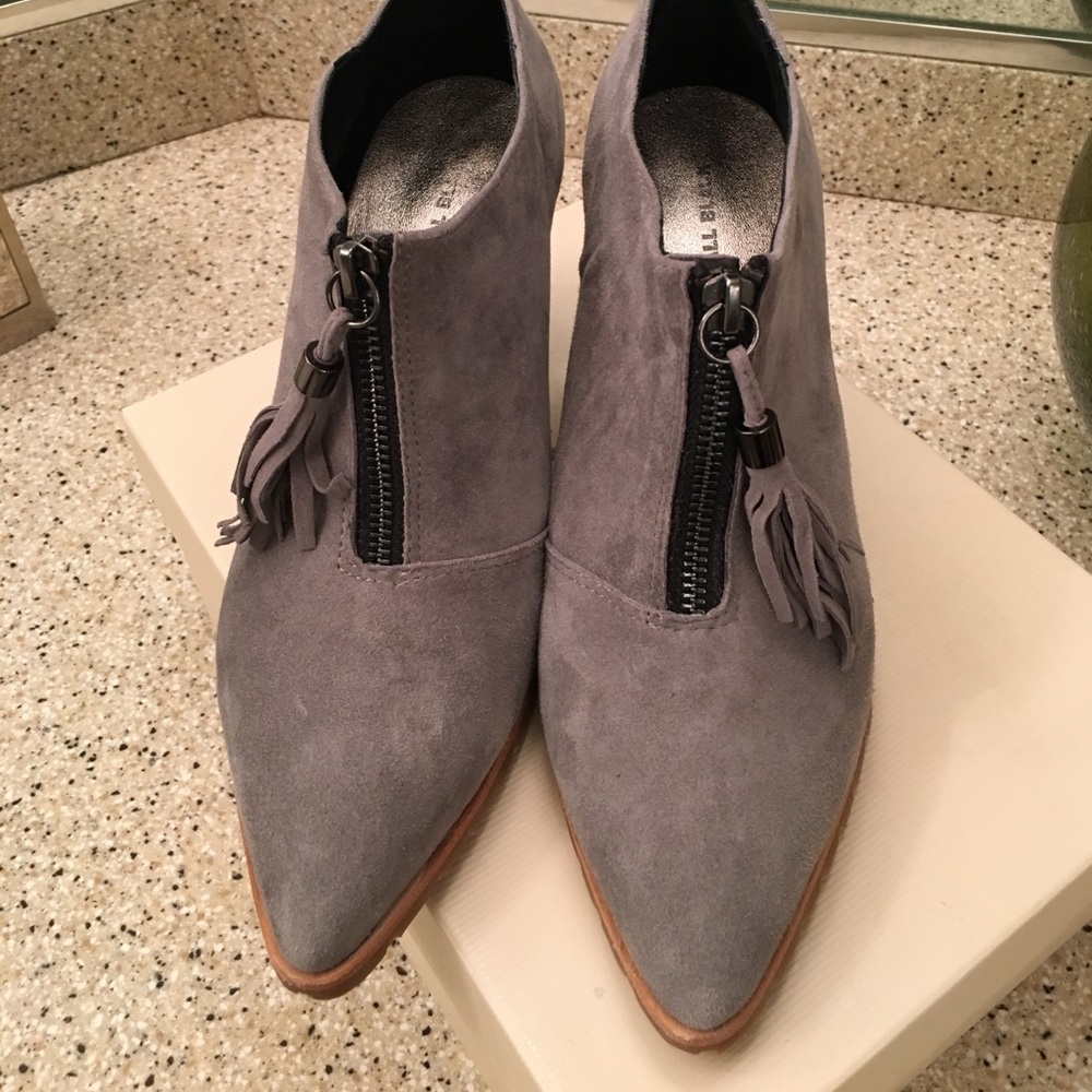 SOLD!!!!  NOT FOR SALE!! Grey suede booties!