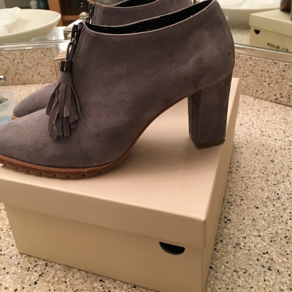 SOLD!!!! NOT FOR SALE!! Grey suede booties! - Picture 2 of 4