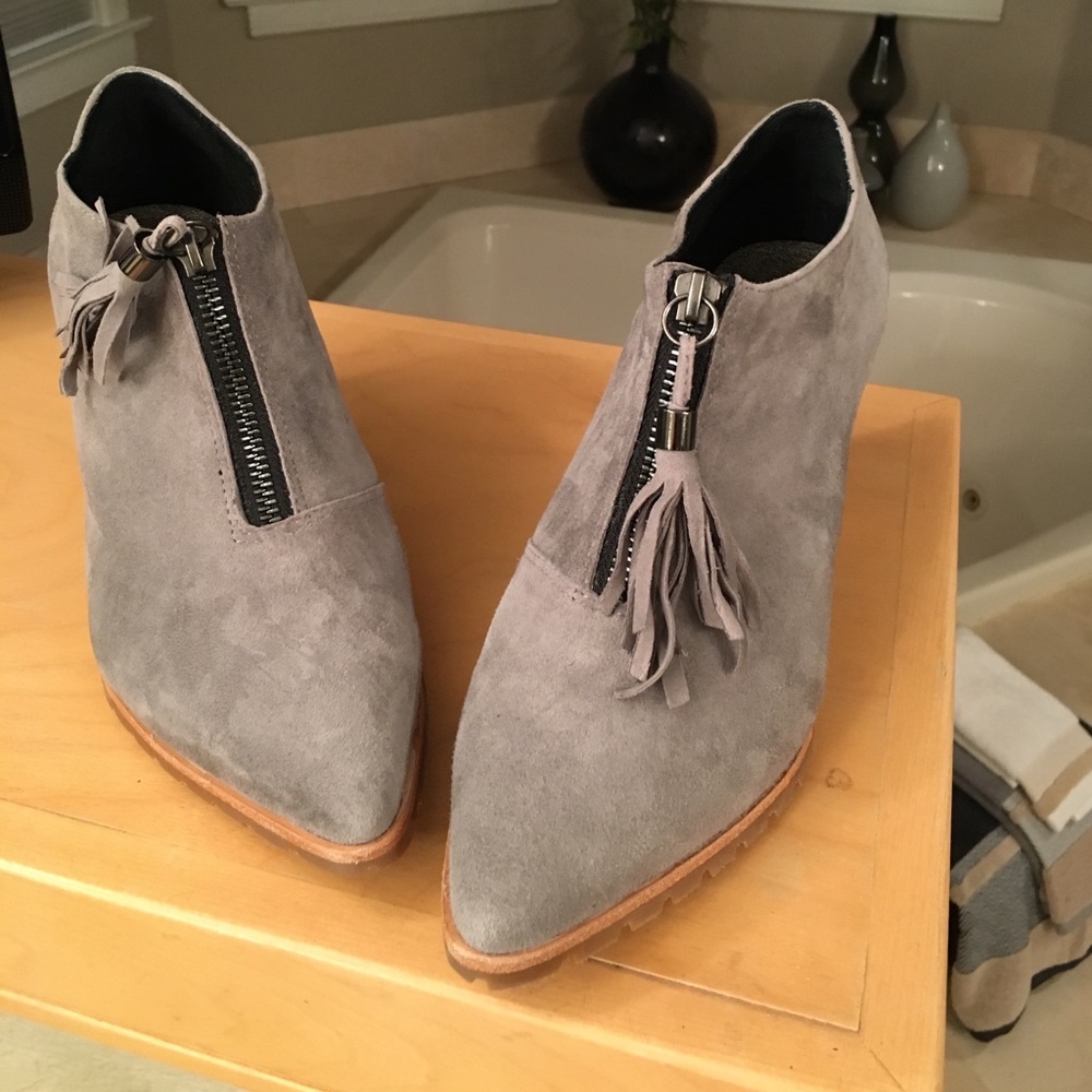 SOLD!!!! NOT FOR SALE!! Grey suede booties! - Picture 4 of 4