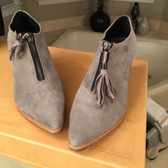 SOLD!!!!  NOT FOR SALE!! Grey suede booties! - Picture 4 of 4