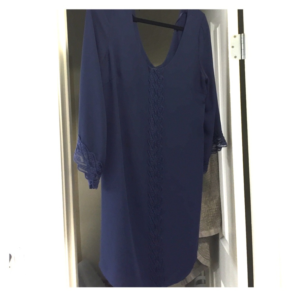 ASTR navy blue shift dress