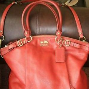 Coach Madison Lindsey in terracotta
