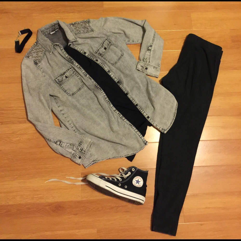 Nordstrom's BP Jean shirt with studded shoulders