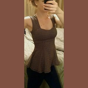 🎊SALE🎊Polka Dot Peplum Shirt