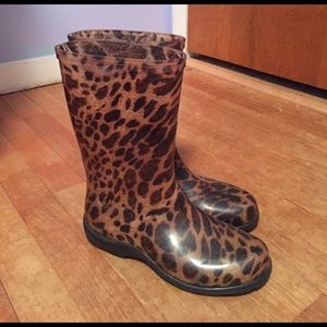 Sloggers Cheetah Print Rain Boots - Size 7