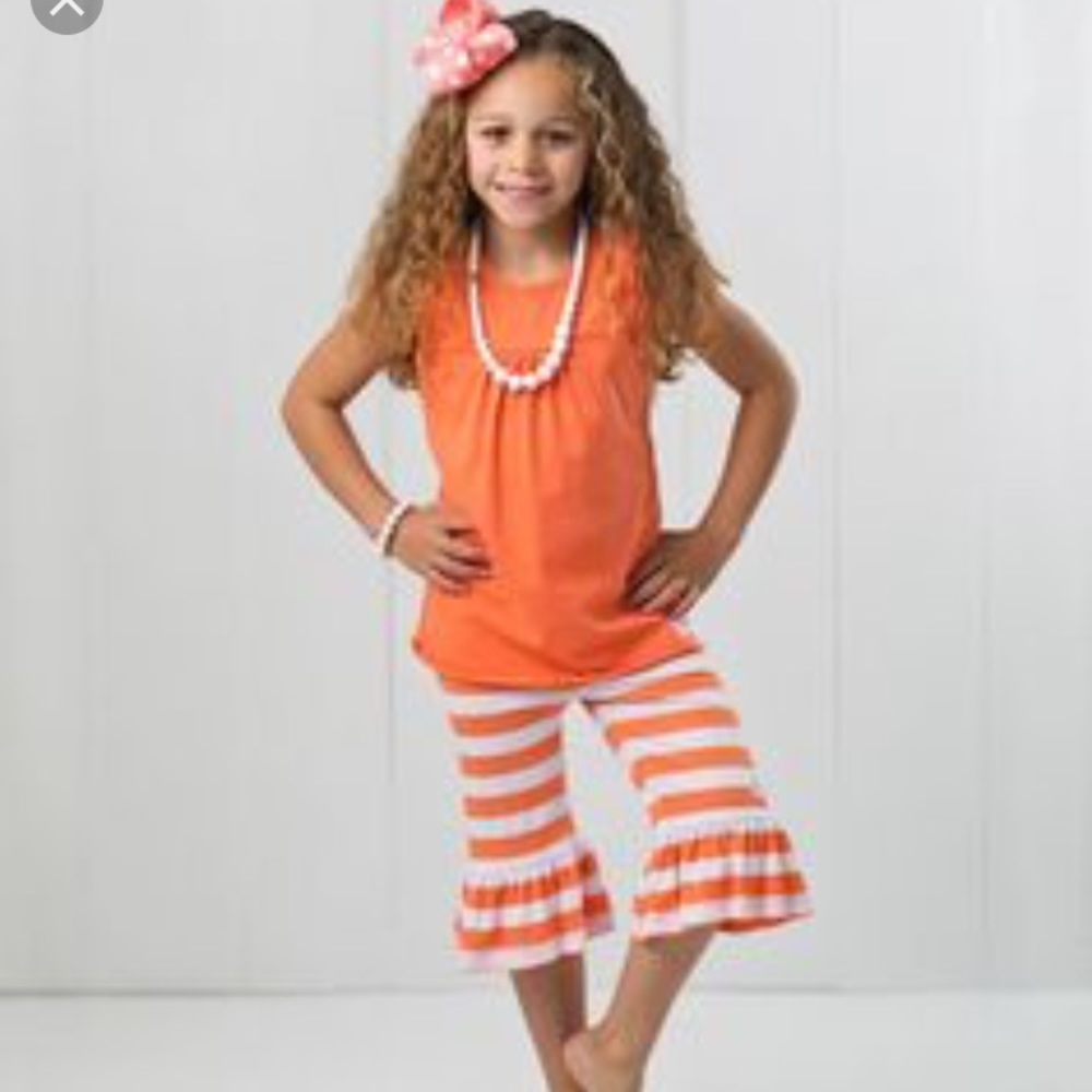 Ruffle Girl capri set
