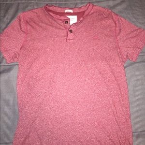 Abercrombie and Fitch Red Collard Shirt