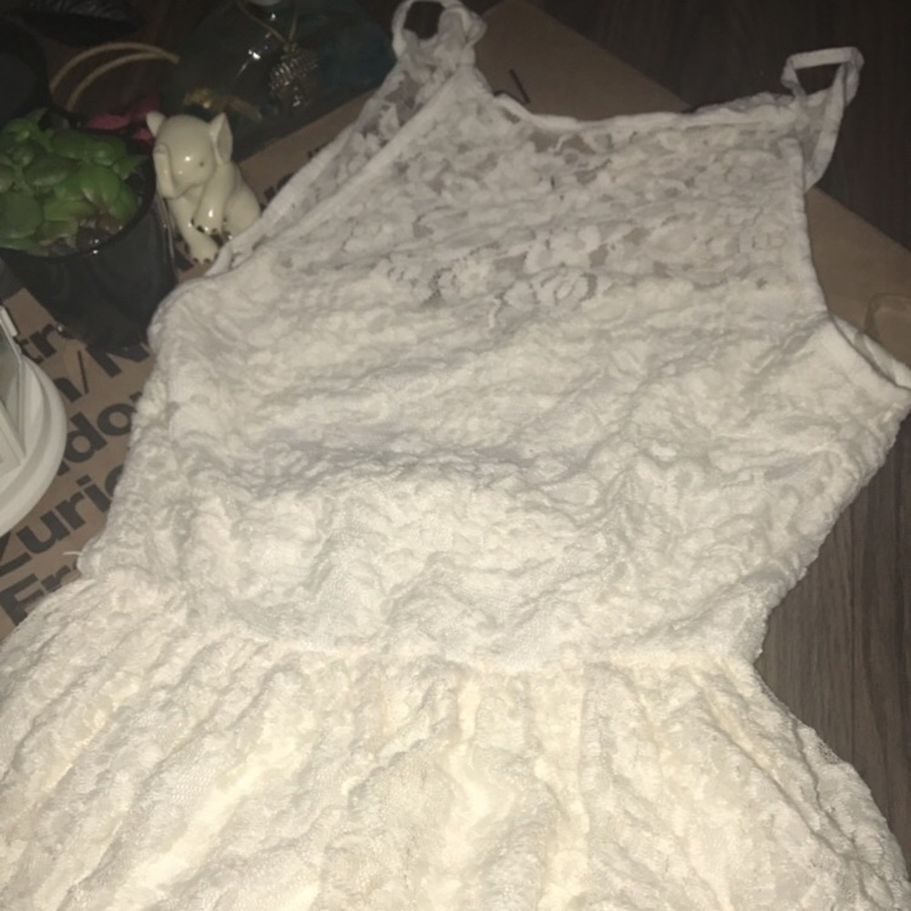 white lacey dress