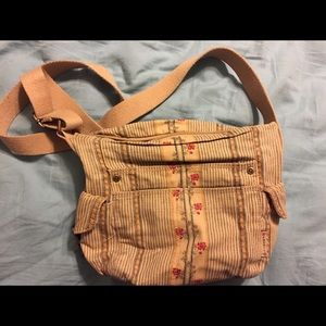 Fossil cloth crossbody purse floral