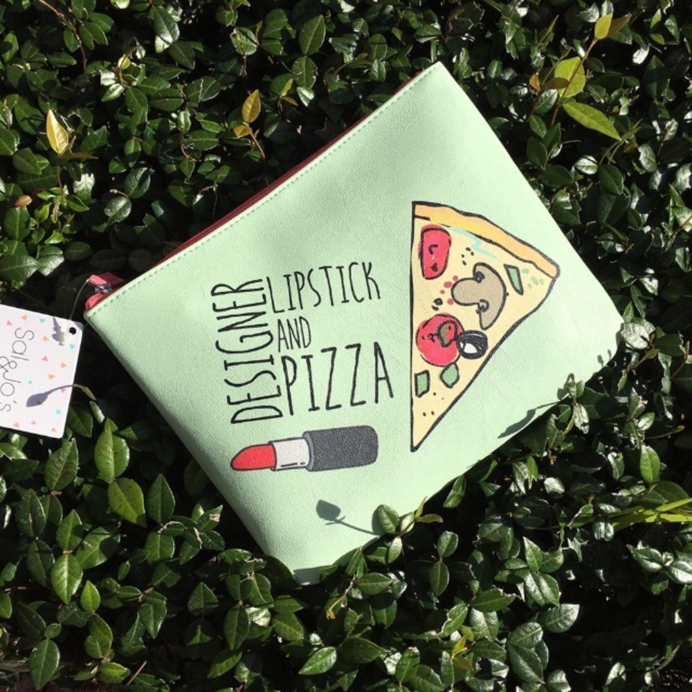 Mint Green Clutch/Makeup Bag