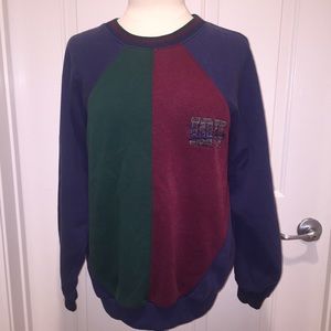 True Vintage IOU Sweatshirt color block unisex