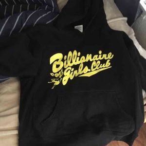 Billionaire Girls Club Black and Yellow hoodie
