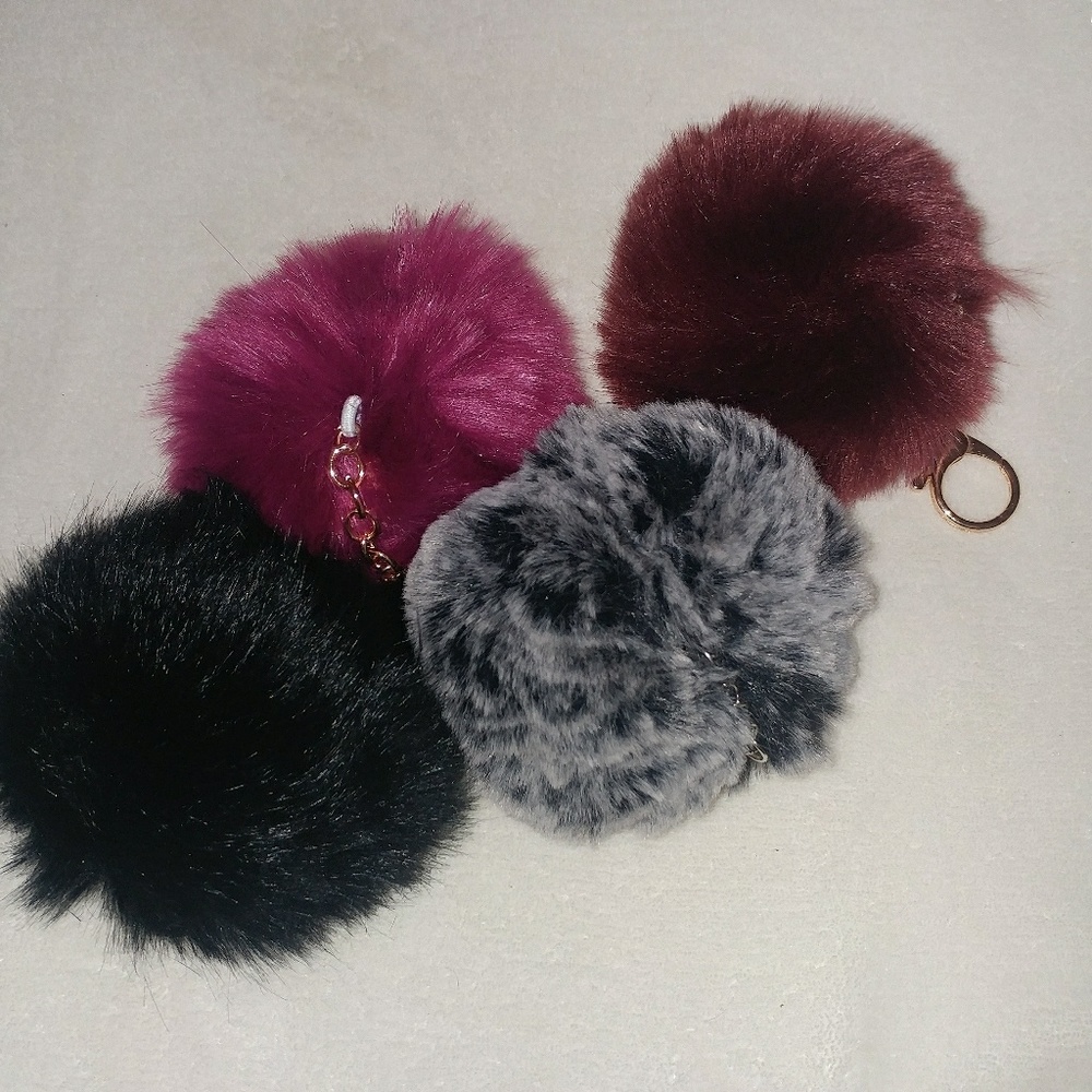 2 for 5$ Faux fur keychains