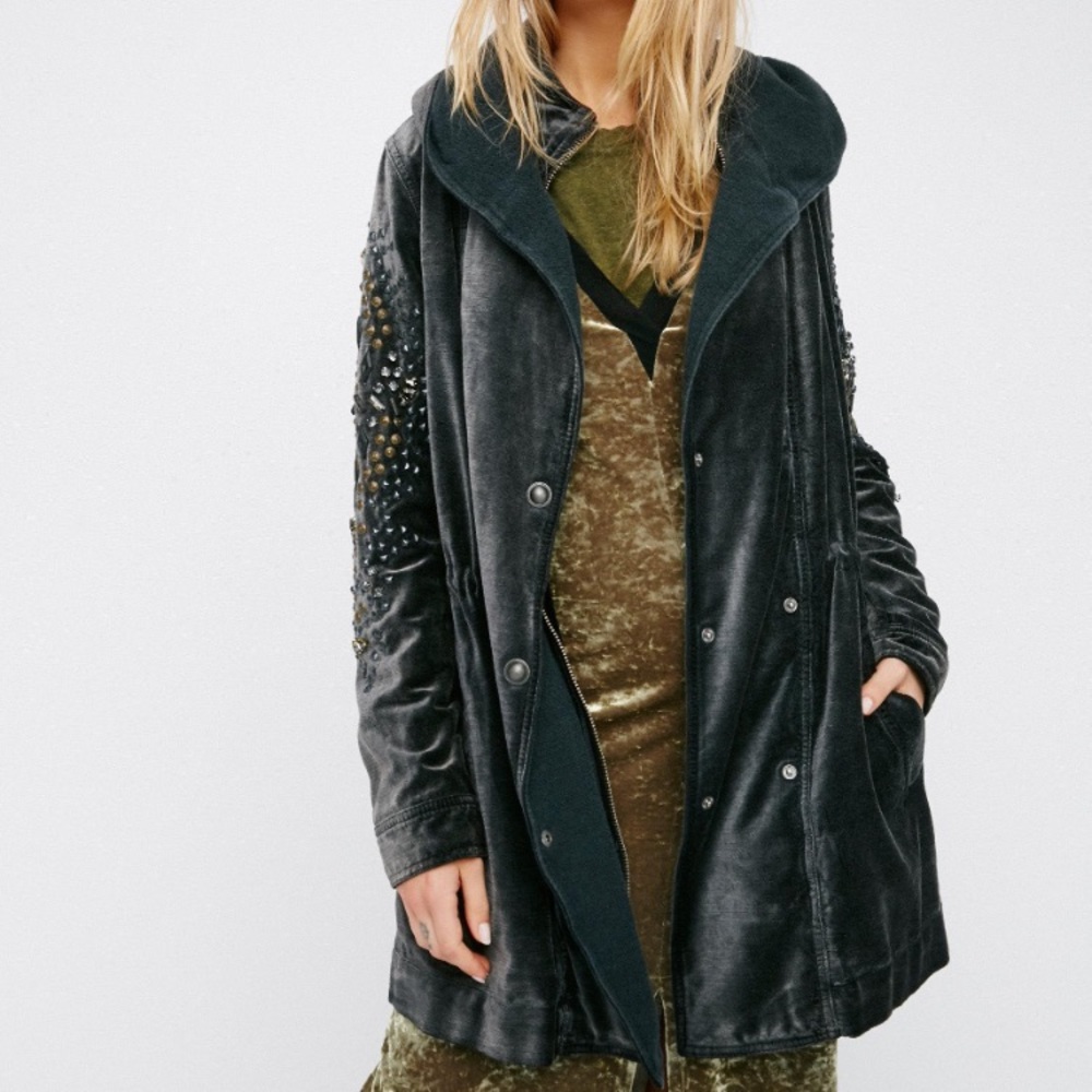 ISO looking for Free People Studded Velvet Parka