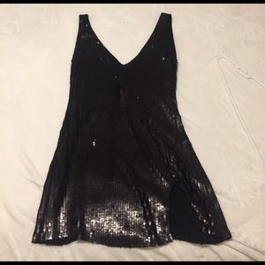 Black sequin Free People dress