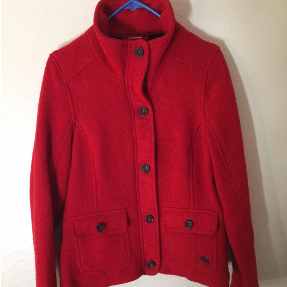 Abercrombie & Fitch Women's Red Coat in Size Large