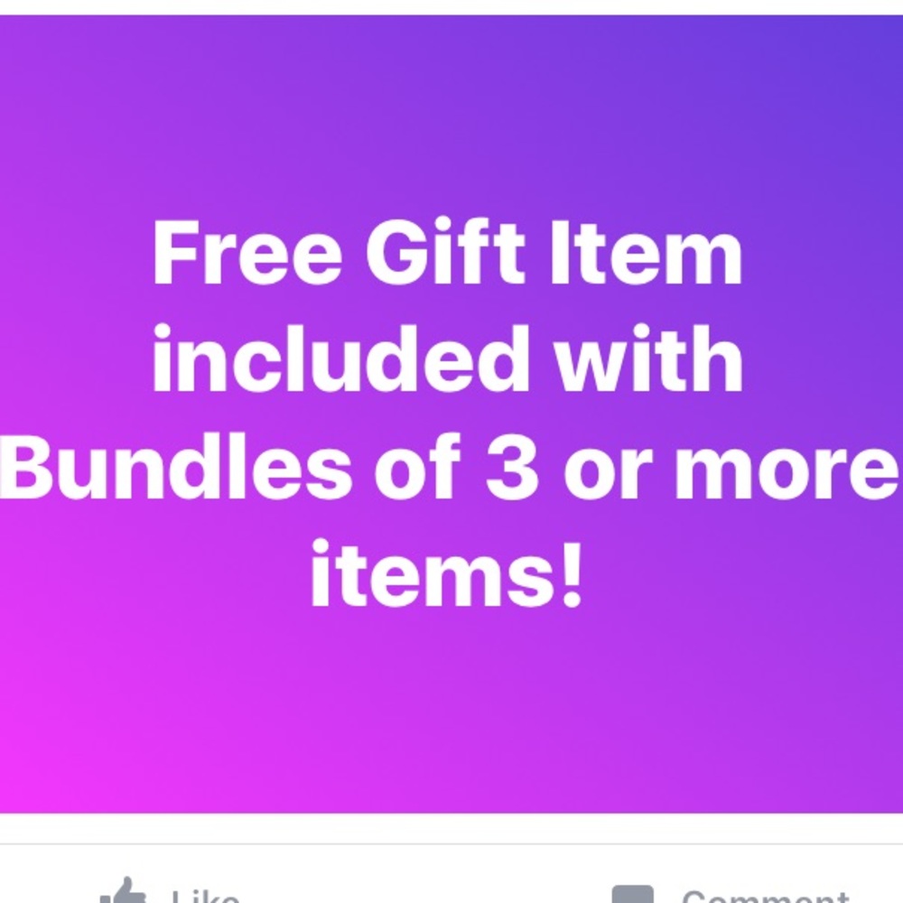 FREE GIFT INCLUDED WITH BUNDLES OF 3 + LISTINGS!