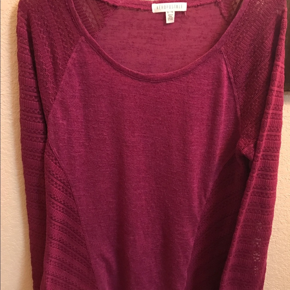 Aeropostale peek a boo lace top
