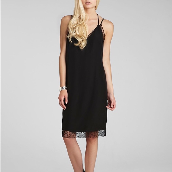 BCBGeneration Black Lace Slip Dress - Picture 2 of 4