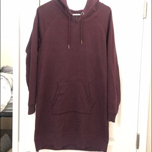 Plum longline hoodie