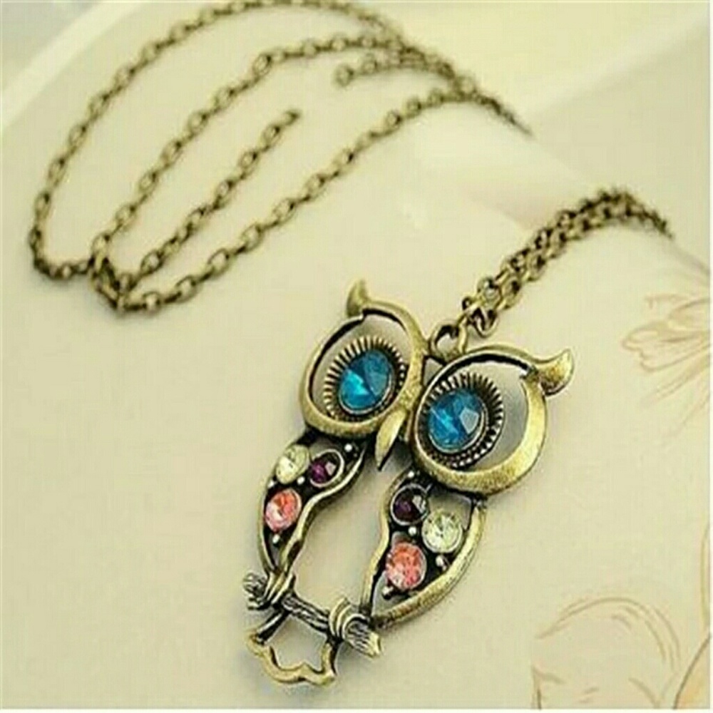 Jeweled Owl Necklace
