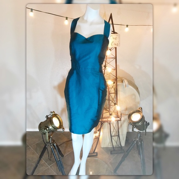 Dresses & Skirts - Stunning 1961 Style Peacock Blue Cocktail Dress!
