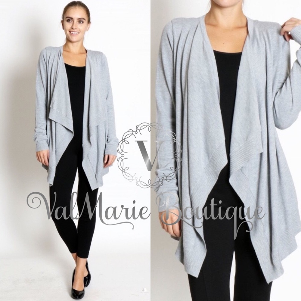 💄SALE💄HEATHER GREY  CARDIGAN - Picture 2 of 3