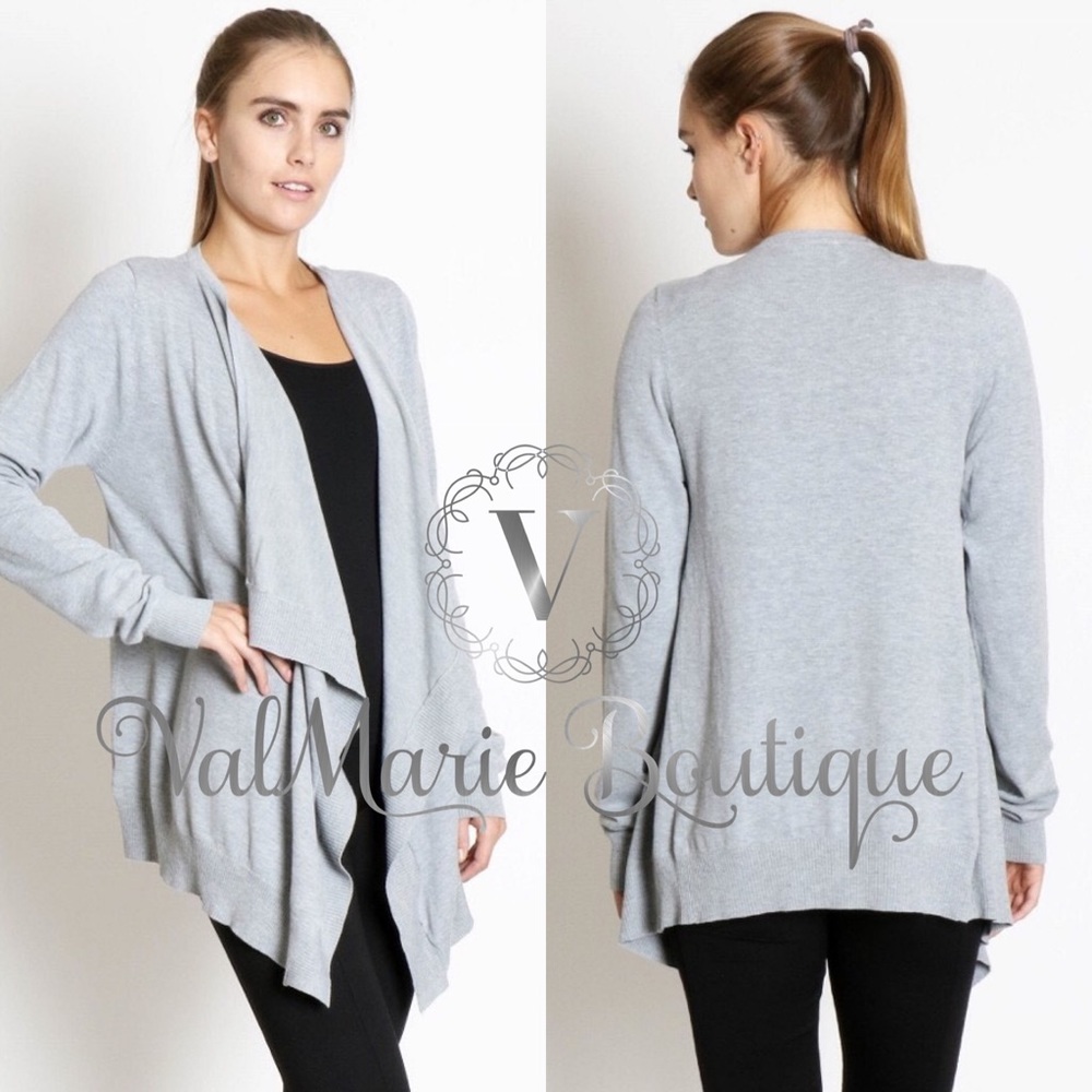💄SALE💄HEATHER GREY  CARDIGAN - Picture 3 of 3