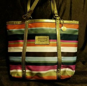 Coach multi color bag