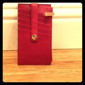 Red leather wallet