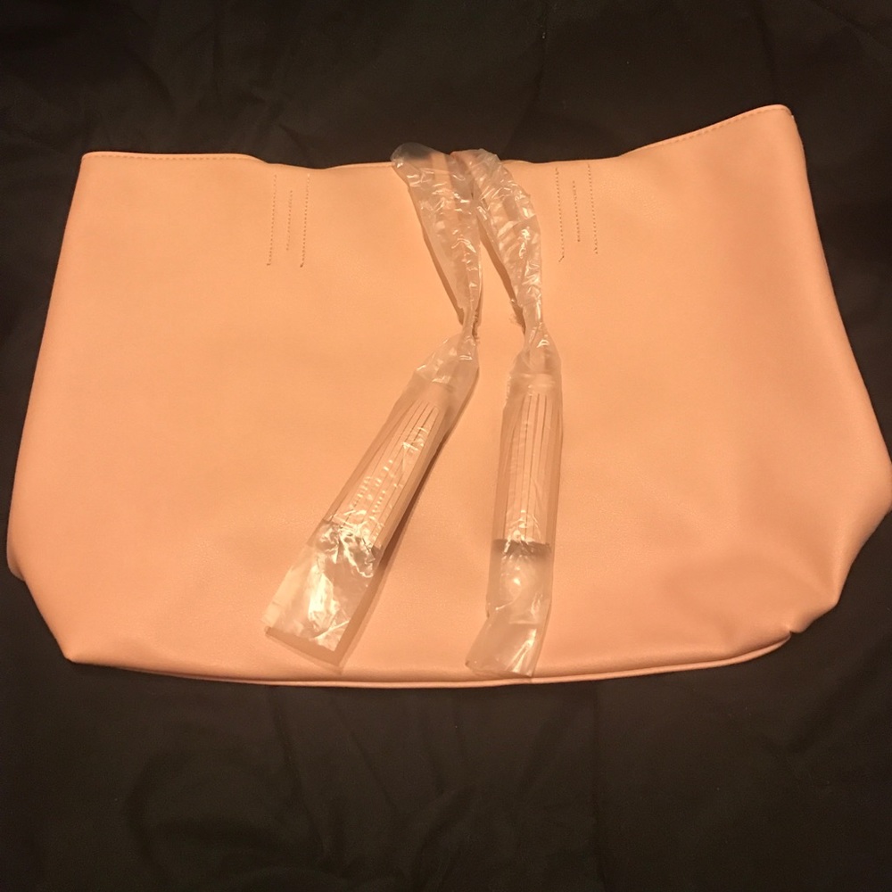 NEW pink leather tote bag from Macy's