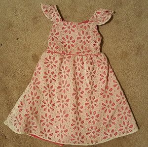 Sweet crochet flutter sleeve dress