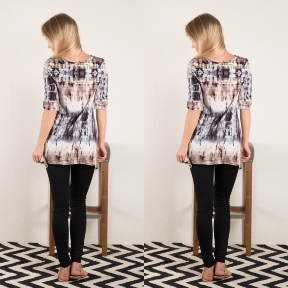 Tye Dye V Neck Tunic - Picture 3 of 5