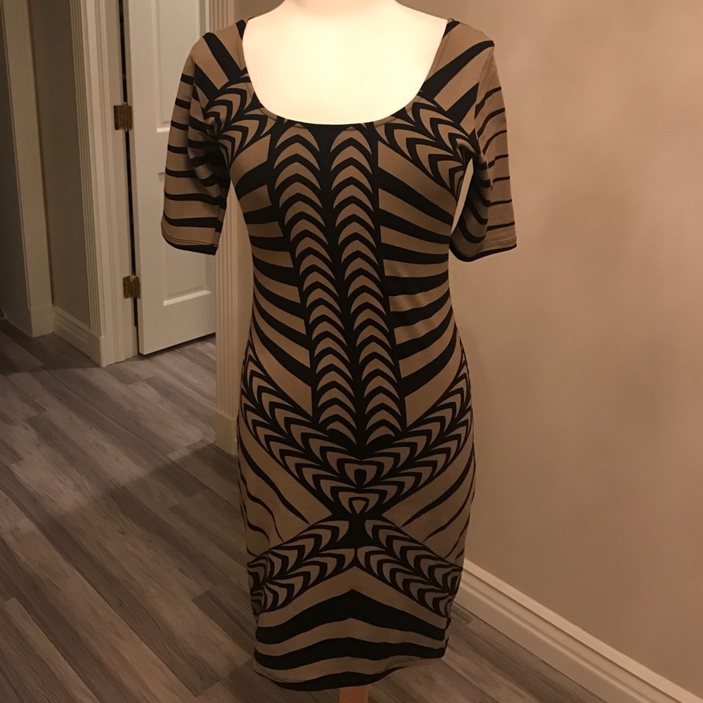 Tribal design fitted dress