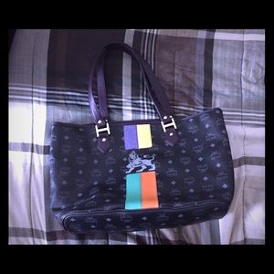 MCM Visetos Lion Shopper Bag