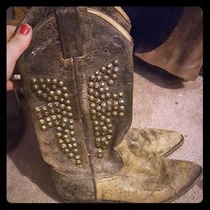 Frye billy hammered boots