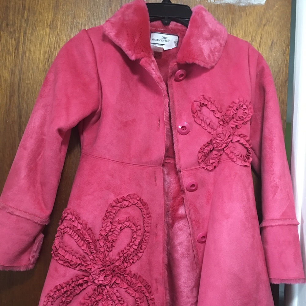 American Widgeon girls Suede Pea Coat